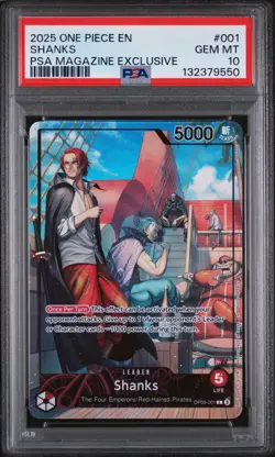 PSA 10 - Shanks - OP09 001 Promo - English - One Piece - PSA Magazine Exclusive - Image 1