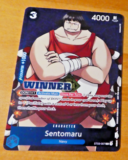 ONE PIECE ENGLISH CARD GAME HOLO WINNER CARTE Sentomaru ST03-007 EN MINT - Image 1