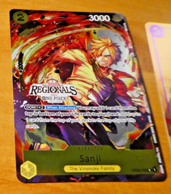 ONE PIECE ENGLISH CARD HOLO REGIONALS GAME CARTE Sanji OP03-102 EN MINT - Image 1