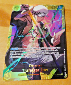 ONE PIECE ENGLISH CARD HOLO GAME CARTE Trafalgar Law OP10-119 SEC MINT - Image 1