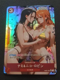 Waifu Sexy Anime Girls Cards Custom Holo - One Piece - Nami & Nico Robin #2 - Image 1