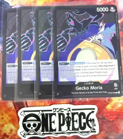 4x One Piece OP06-080 Gecko Moria - Leader - English - TCG - NM/M - Image 1