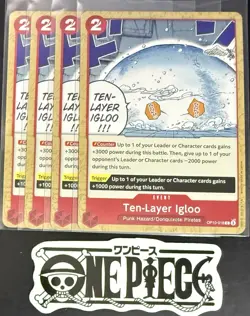 4x One Piece OP10-018 C Ten-Layer Igloo - ENG - Regular - Playset - TCG - NM/M - Image 1
