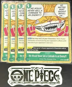 4x One Piece OP08-038 C Would Never Sell - ENG - Regular - Play Set - TCG - NM/M - Image 1