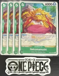4x One Piece OP08-028 UC Nekomamushi - ENG - Regular - Play Set - TCG - NM/M - Image 1