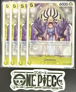 4x One Piece OP05-102 R Gedatsu - English - Foil - TCG - NM/M - Image 1