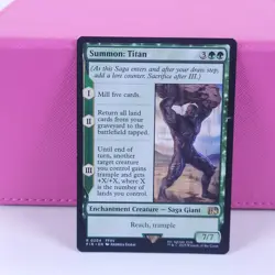 Summon Titan 0204 MTG Final Fantasy Regular Rare Enchantment Creature - Image 1