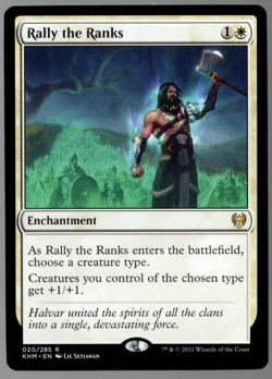 Rally the Ranks 020/285 Non Foil Rare Kaldheim Magic The Gathering NM - Image 1