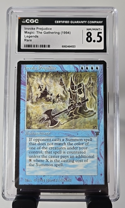 MTG Invoke "Prejudice" Legends Rare CGC 8.5 NM / Mint+ - Image 5
