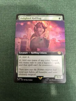 Magic: The Gathering Delighted Halfling Creature Rare Green 363 Lord of the Rin… - Image 1
