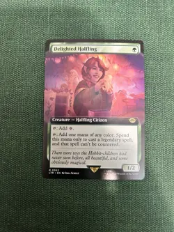 Magic: The Gathering Delighted Halfling Creature Rare Green 363 Lord of the Rin… - Image 2