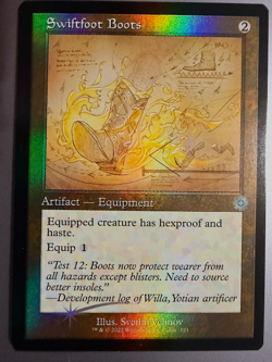 Swiftfoot Boots [Schematic Foil] #121 | Magic Brother's War Retro Artifacts - Image 1
