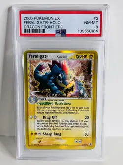 2006 Pokemon 2/101 - Feraligatr Holo #2 - Dragon Frontiers - PSA 8 - Image 1