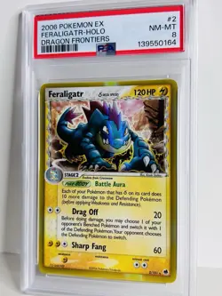 2006 Pokemon 2/101 - Feraligatr Holo #2 - Dragon Frontiers - PSA 8 - Image 2