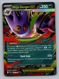 MEGA GENGAR EX 056/094 DOUBLE RARE PHANTASMAL FLAMES POKEMON NM - Image 1