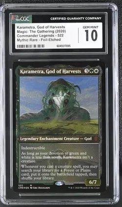 KARAMETRA, GOD OF HARVESTS Commander Legends Etched Foil Mythic CGC 10 MTG EDH - Image 1