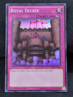 3 x YuGiOh Royal Decree THSF-EN058 Super Rare 1st Edition LP - Image 3