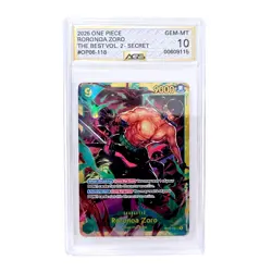 One Piece English Roronoa Zoro SEC Rare Alt Art The Best Vol 2 AGS 10 - Image 1