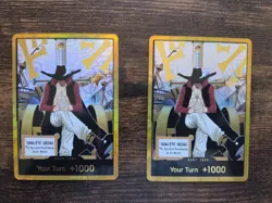 2 X Dracule Mihawk Gold DON! OP14 The Azure Sea’s Seven One Piece Mint Condition - Image 1