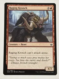 MTG War of the Spark Raging Kronch 141/264 NM - Image 1
