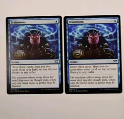 2x Brainstorm MTG, Double Masters. NM - Image 1