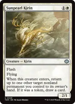 Sunpearl Kirin -Foil Light Play MTG Tarkir: Dragonstorm - Image 1