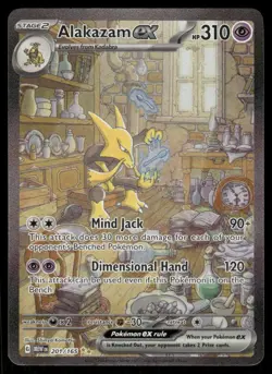 Pokemon Cards Alakazam ex 201/165 151 Special Illustration Rare NM - Image 1
