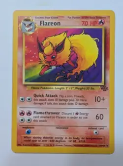 Pokemon Card Flareon 19/64 Jungle Set Jungle Pokemon Vintage Flareon - Image 1