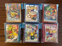 Set of 6 Pokemon Center Tohoku 2025 Limited Deck Shield Card Sleeves Japan - Image 1