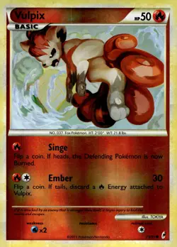 Vulpix #75/95 Call of Legends - LP - REVERSE HOLO - Pokemon Card - Image 1