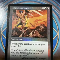 Onslaught MTG FOIL Righteous Cause Magic NM - Image 2