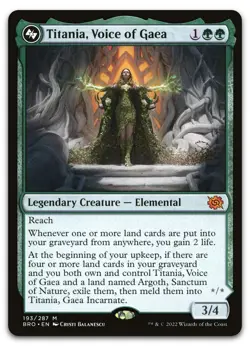 Titania, Voice of Gaea #193 (NM) Brothers' War BRO Magic MTG - Image 1