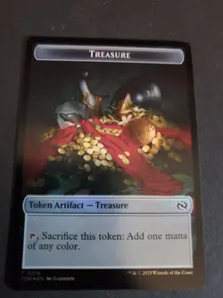 FOIL - MTG - Elephant Treasure Double-Sided Token - Tarkir: Dragonstorm NM - Image 2