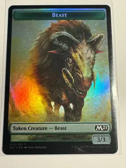 Beast Treasure Double-Sided Token FOIL - Core Set 2021 (M21) NM MTG - Image 1