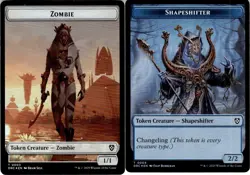 Shapeshifter 4 / Zombie 3 - Token - Foil - DRC - NM - MTG Magic the Gathering - Image 1