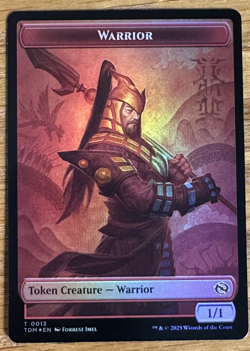 MTG Tarkir Dragonstorm Token, Dragon 0011 / Warrior 0013 - Foil - Image 2