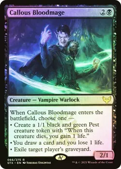 MTG - Callous Bloodmage - Foil - Strixhaven - Magic the Gathering - Image 1