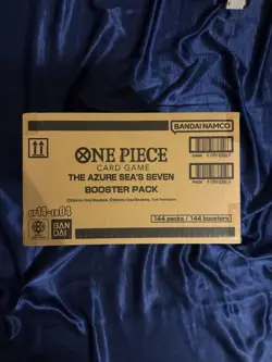 One Piece The Azure Sea's Seven OP-14-EB04 Sleeved Booster Case 144 Packs Sealed - Image 1