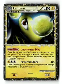 Pokemon Card Lanturn (Prime) LP Unleashed Ultra Rare 86/95 - Image 1
