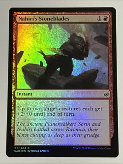 MTG War of the Spark Nahiri's Stoneblades Foil 139/264 NM - Image 1