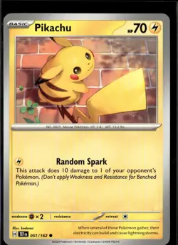 Pokemon Pikachu 051/162 Temporal Forces Non Holo Common 5 Card Lot - Image 1