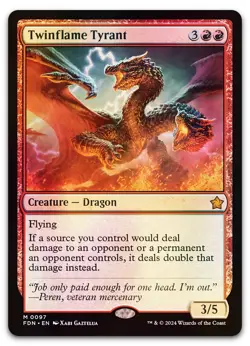 Twinflame Tyrant #97 (Foil) (NM) Foundations FDN Magic MTG - Image 1