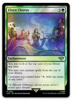 Elven Chorus #160 (Foil) (NM) Lord of the Rings LTR Magic MTG - Image 1