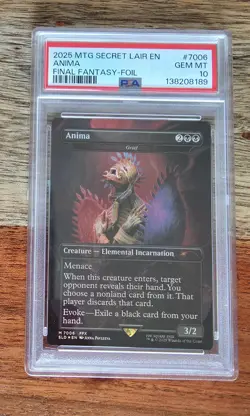 2025 MTG SECRET LAIR DROP FINAL FANTASY-FOIL #7006 ANIMA PSA 10 *low pop* - Image 1