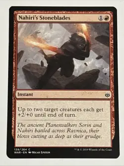 MTG War of the Spark Nahiri's Stoneblades 139/264 NM - Image 1