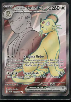 ✰ TEAM ROCKET'S PERSIAN EX 219/182 ULTRA RARE DESTINED RIVALS POKEMON ✰ NM/M - Image 2