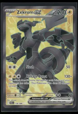 ✰ ZEKROM EX 158/086 ULTRA RARE BLACK BOLT POKEMON ✰ NM/M - Image 2