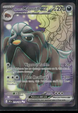 ✰ ARVEN'S MABOSSTIFF EX 218/182 ULTRA RARE DESTINED RIVALS POKEMON ✰ NM/M - Image 2