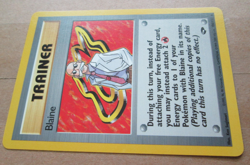 Blaine - 100/132- Rare Non-Holo WOTC TCG—Gym Challenge Set Pokemon Card - Image 3