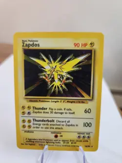 Zapdos 15/62 Fossil Holo Rare Unlimited 1999 WOTC Pokemon TCG LP Vintage - Image 1
